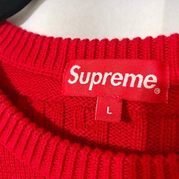 supreme raised logo sweater
